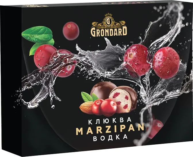  TM Grondard       (10186) Конфеты глазированные Марципановые Клюква и Водка, 98г  в Перми
