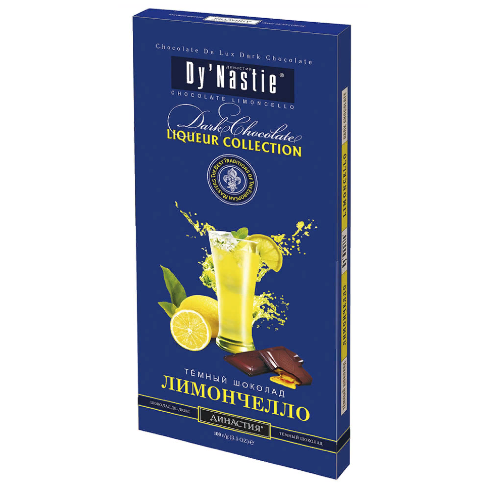  Династия Шоколад "Лимончело", (блок 10шт по 100г)  в Перми