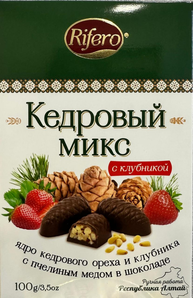  Риф и ко Конфеты "Кедровый микс КЛУБНИКА" 100г     в Перми