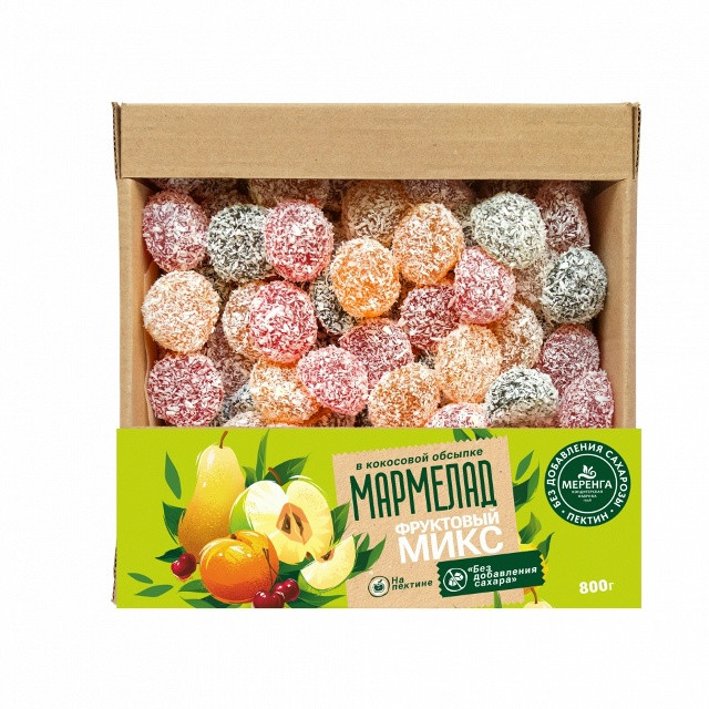  Меренга Мармелад в кокосовой обсыпке Фруктовый микс , 800г     в Перми