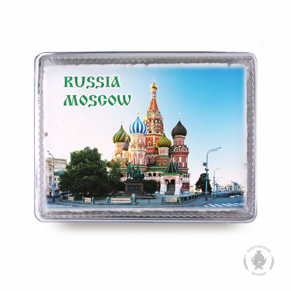  Пряник 600г RUSSIA MOSCOW с фотопечатью (в подарочной пластиковой упаковке)  в Перми
