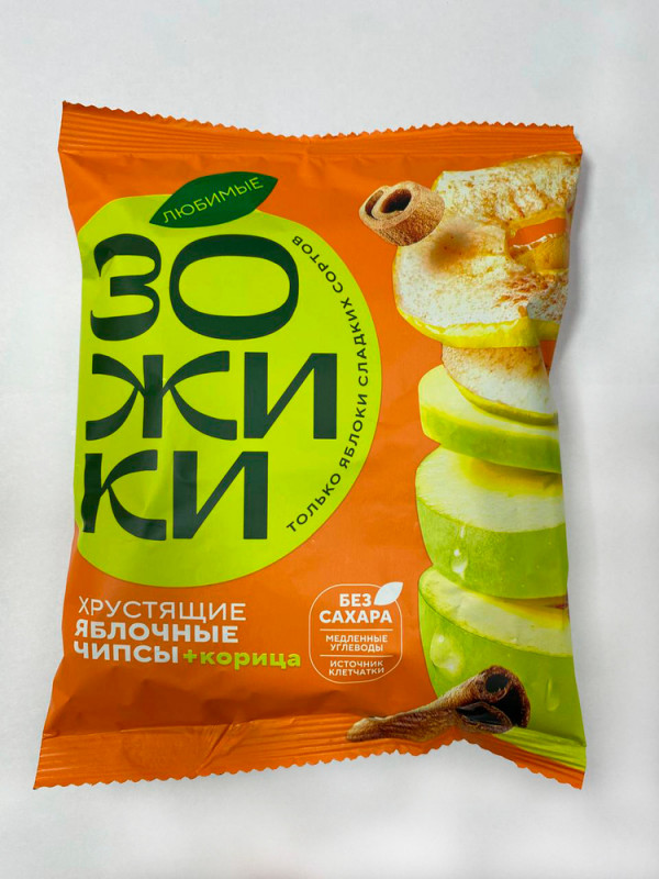 №1 Зожики Яблочные+корица чипсы, 25г  в Перми