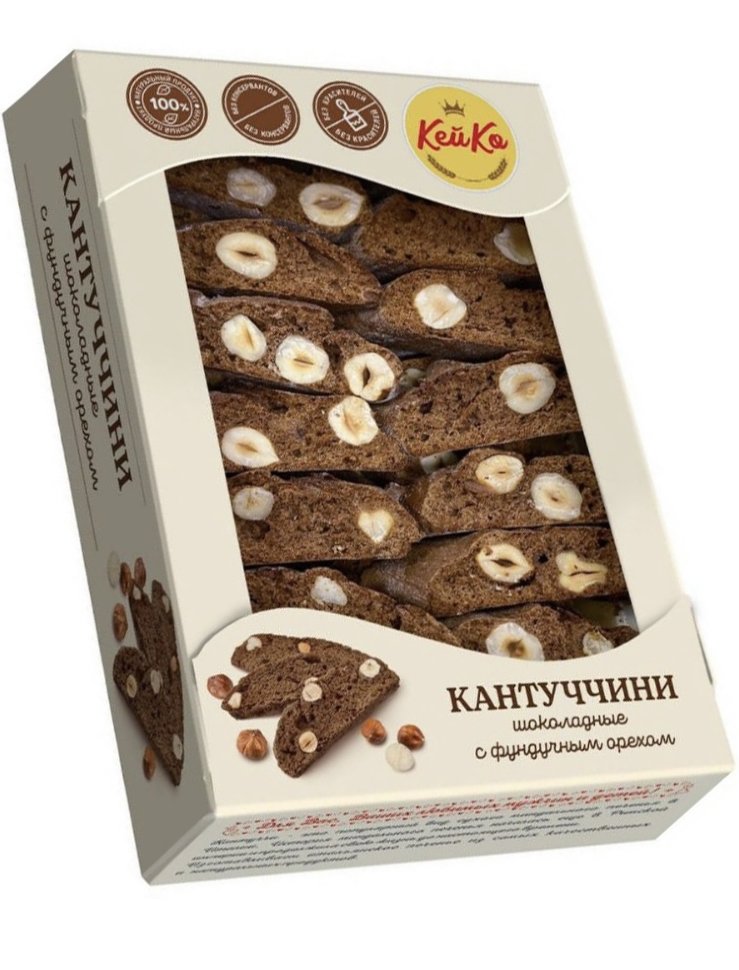  Кей Ко Кантуччини шоколадные с фундучным орехом, 200г  в Перми