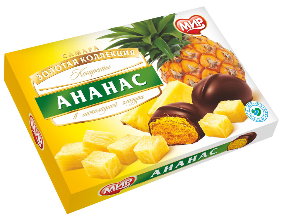  КФ МИР Ананас в шоколадной глазури 160г в Перми