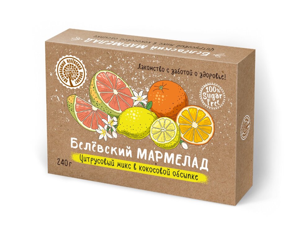  Мармелад белевский на фруктозе 240г "Цитрусовый микс" в Перми