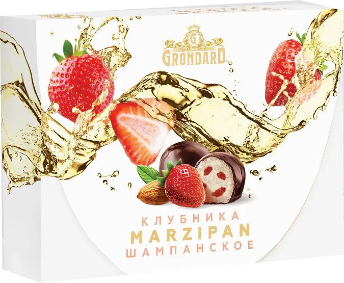  TM Grondard       (10185) Конфеты глазированные Марципановые Клубника и Шампанское, 98г в Перми